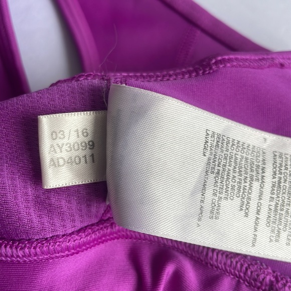 Purple Adidas Sports Bra Medium - Picture 4 of 6